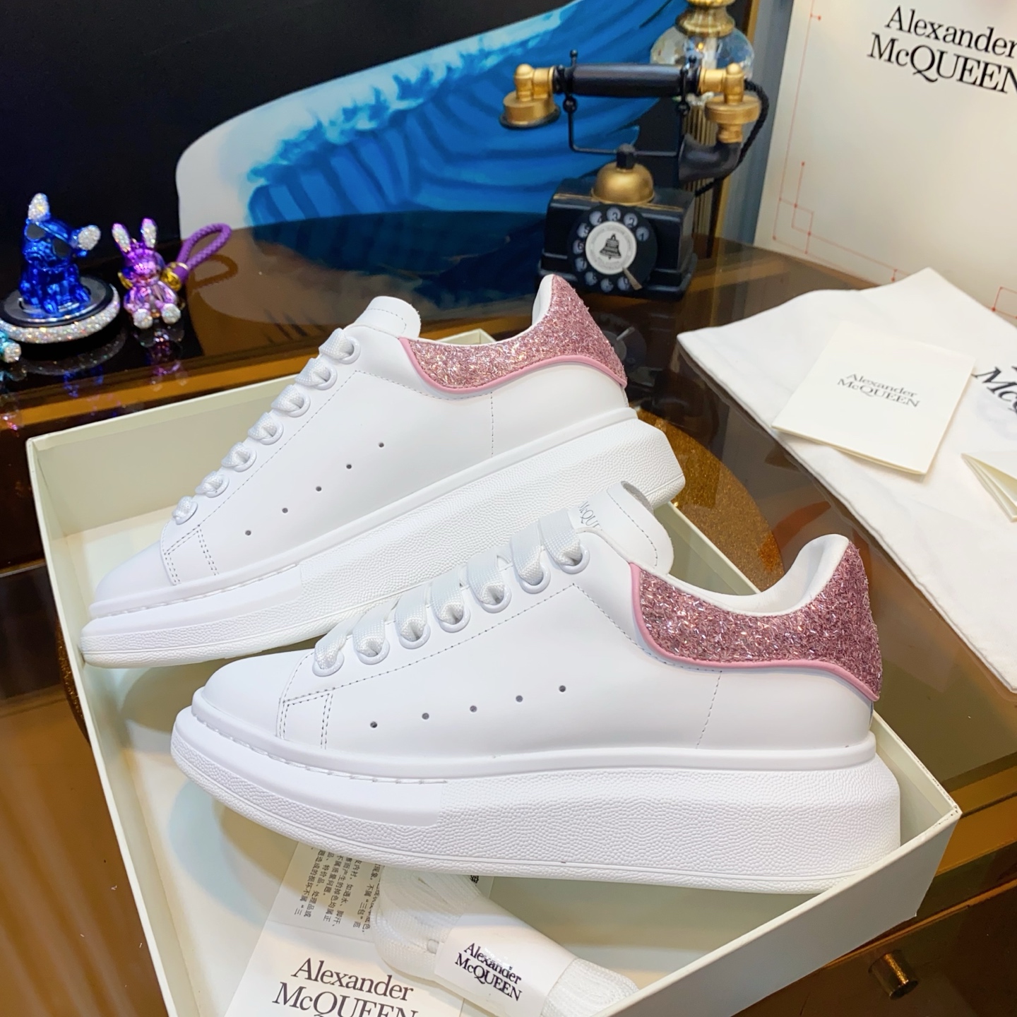 McQueen Sneakers White Pink