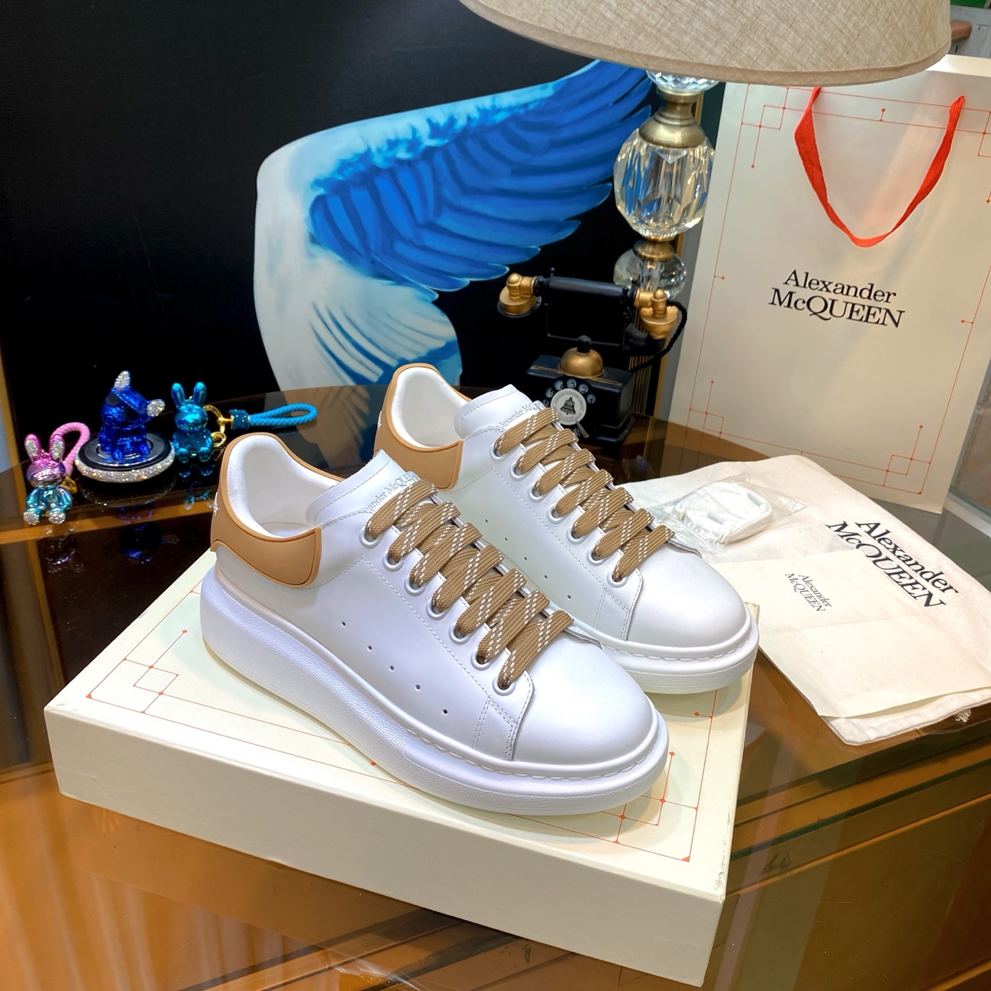McQueen Sneaker White Tan