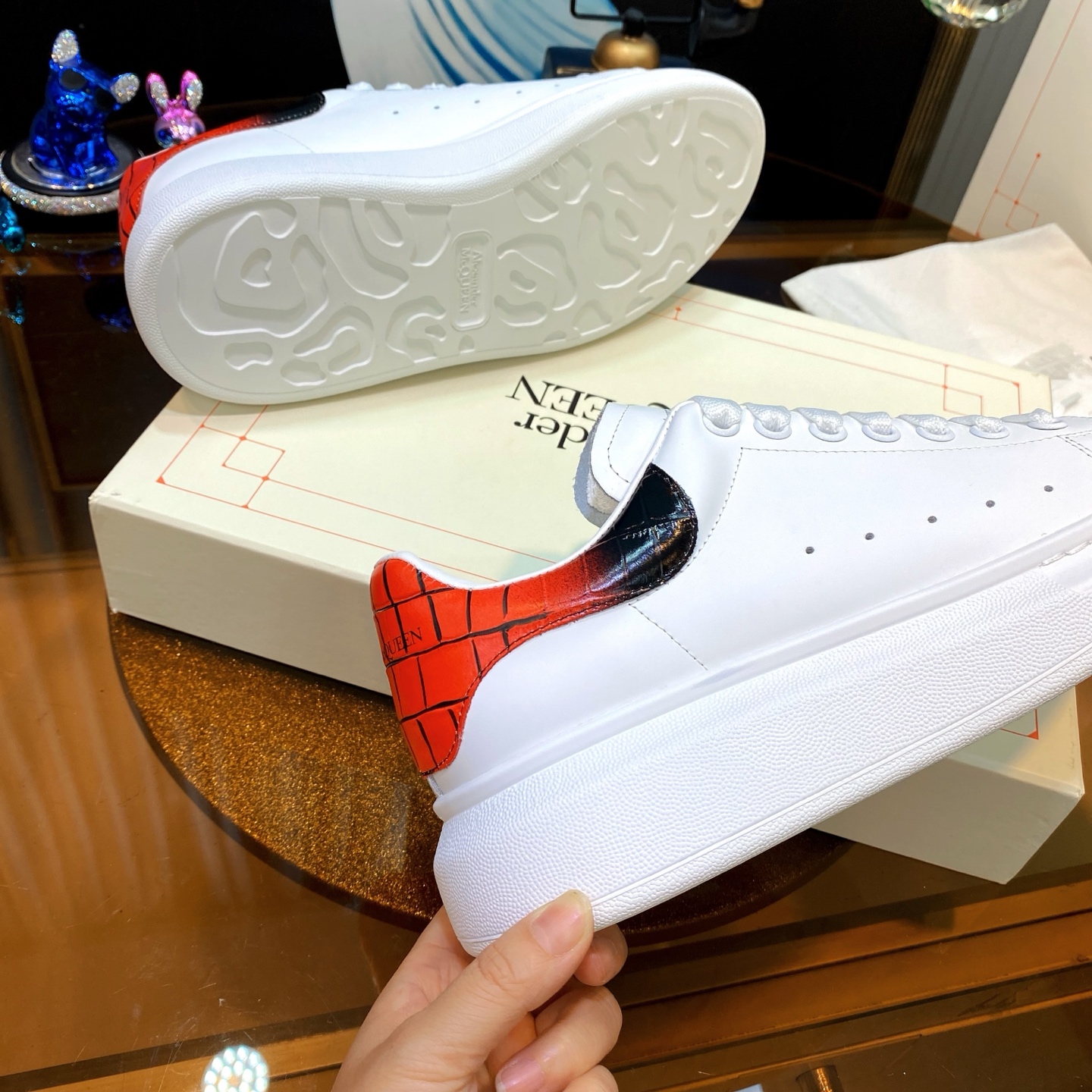 McQueen Sneakers White Red