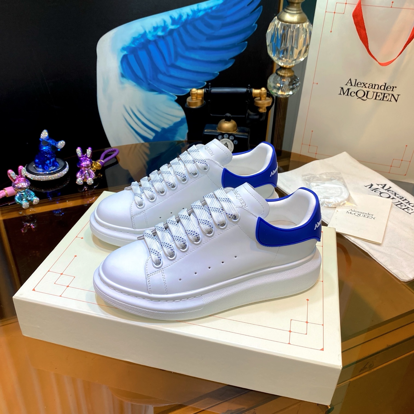 McQueen Low Sneaker White Blue