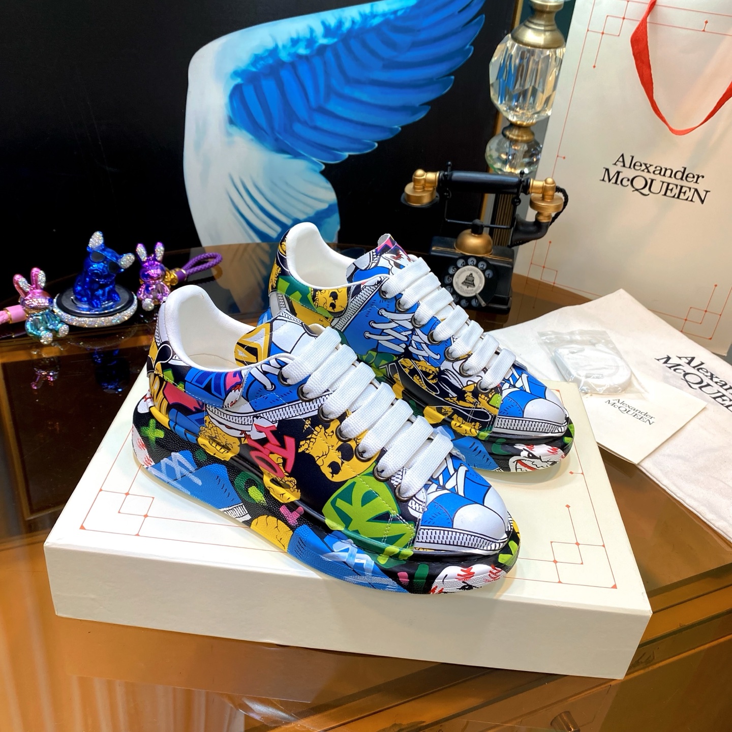 McQueen Graffiti Shoes Multi