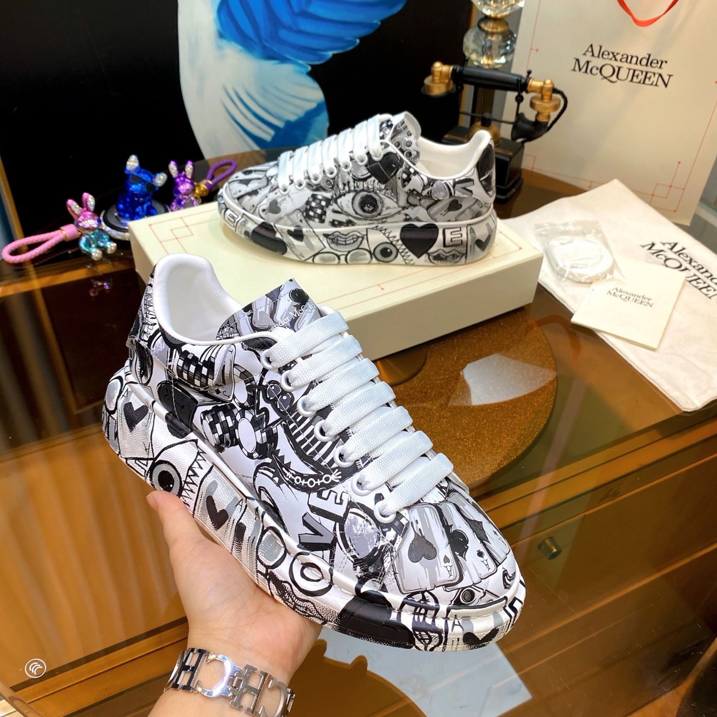 McQueen Art Sneakers B/W