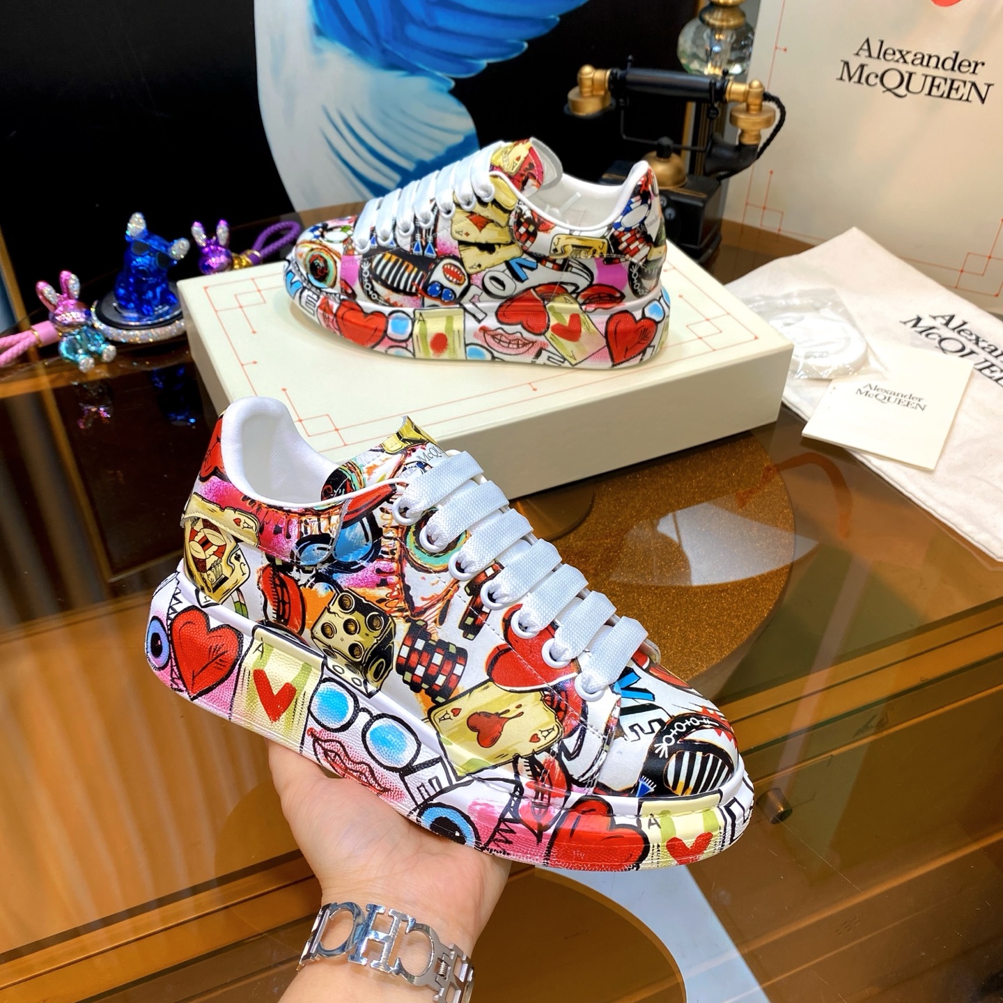 McQueen Graffiti Shoes Multi