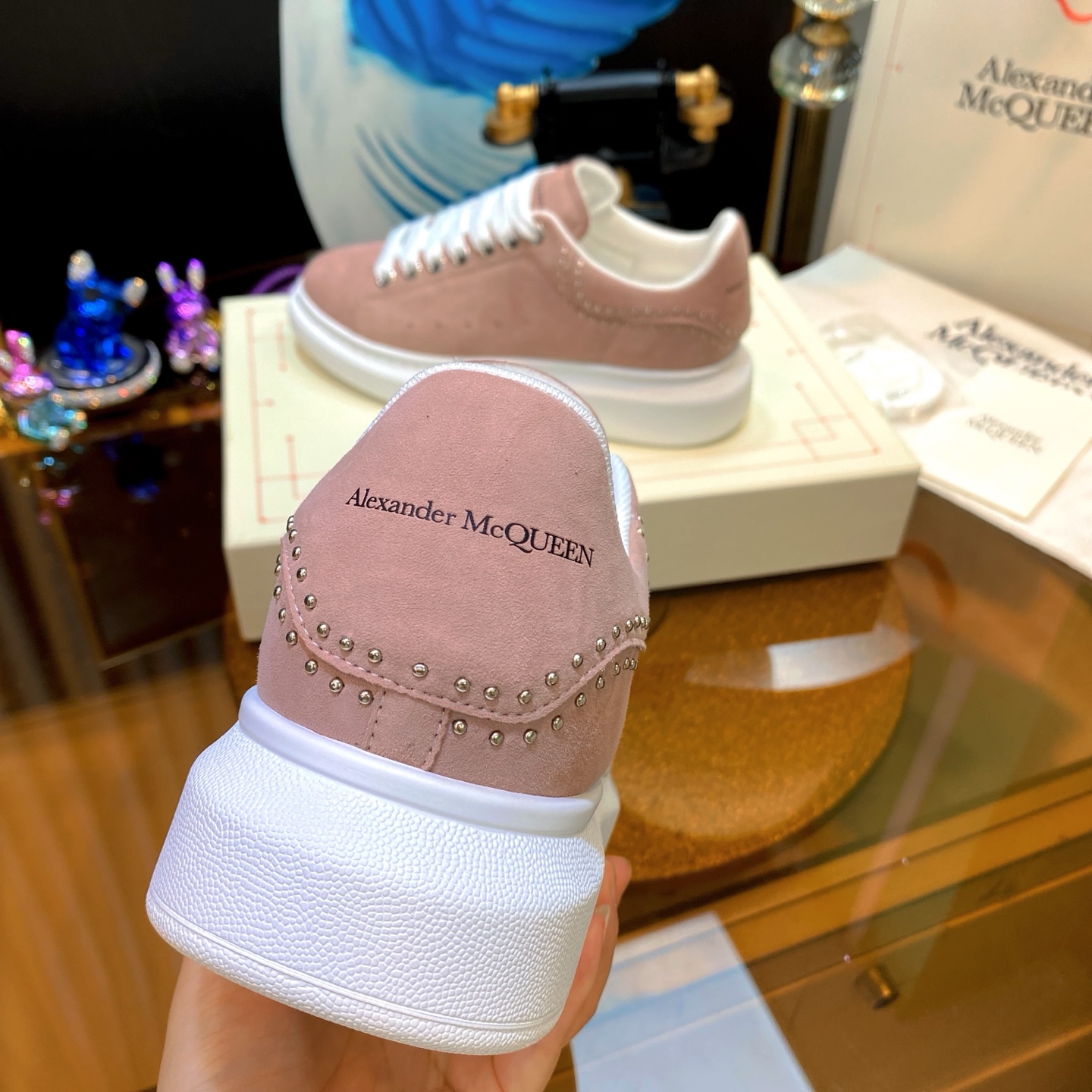 McQueen Stud Sneakers Pink