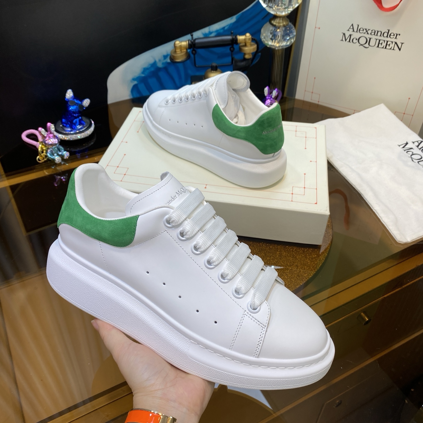 McQueen Sneaker White Green