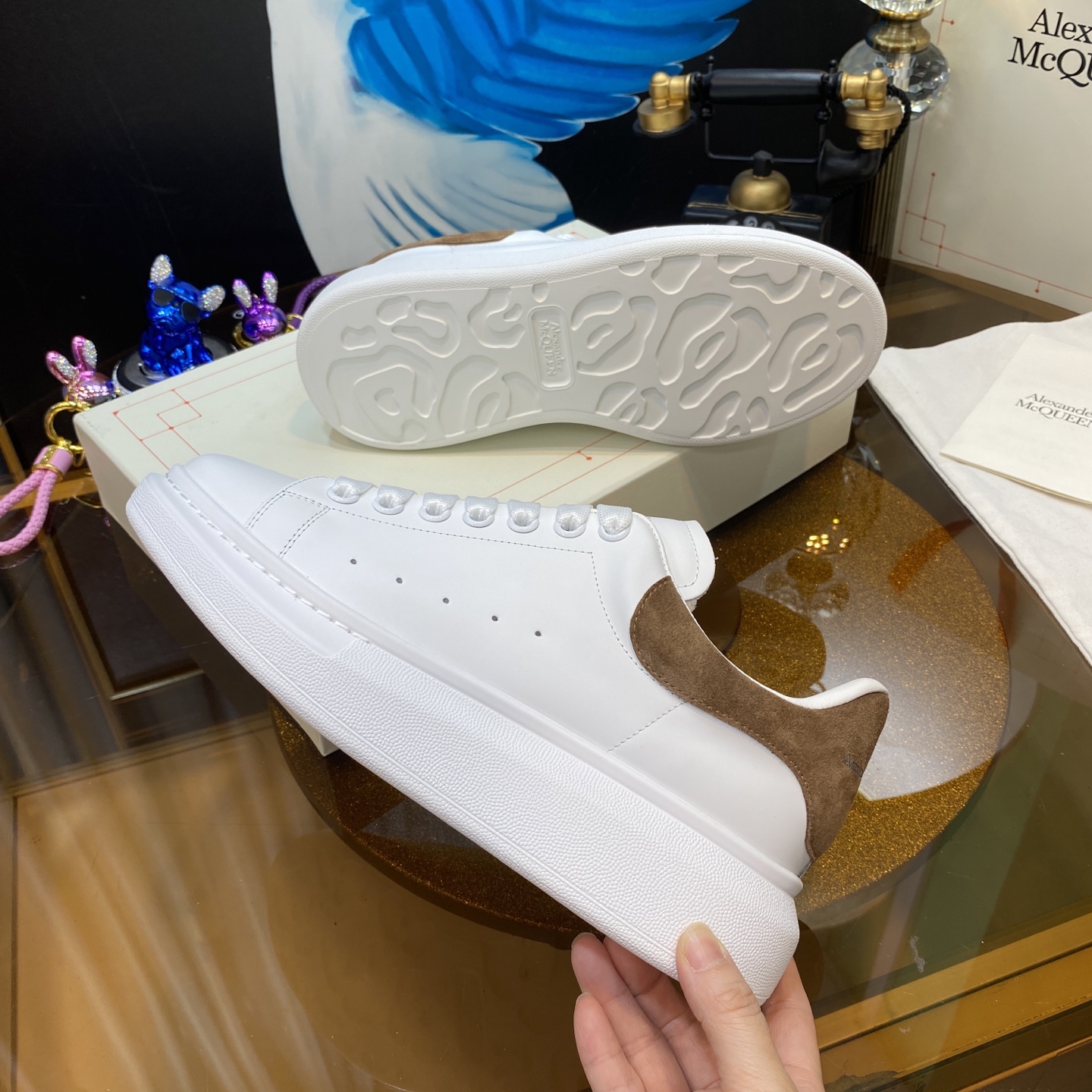 McQueen Sneakers White Brown