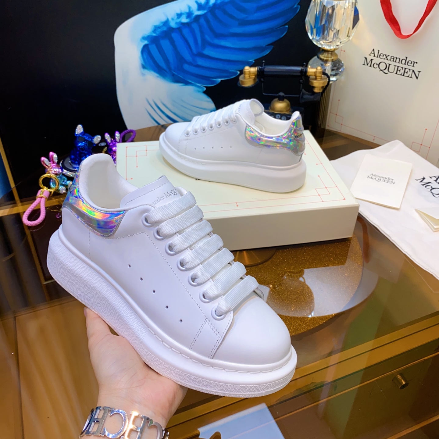 McQueen Holo Sneaker White
