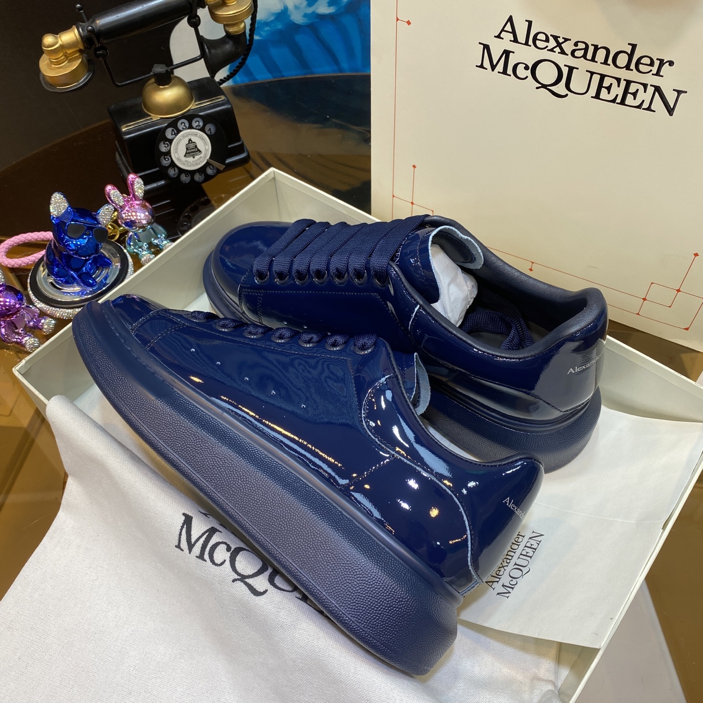 Alexander McQueen Patent Blue
