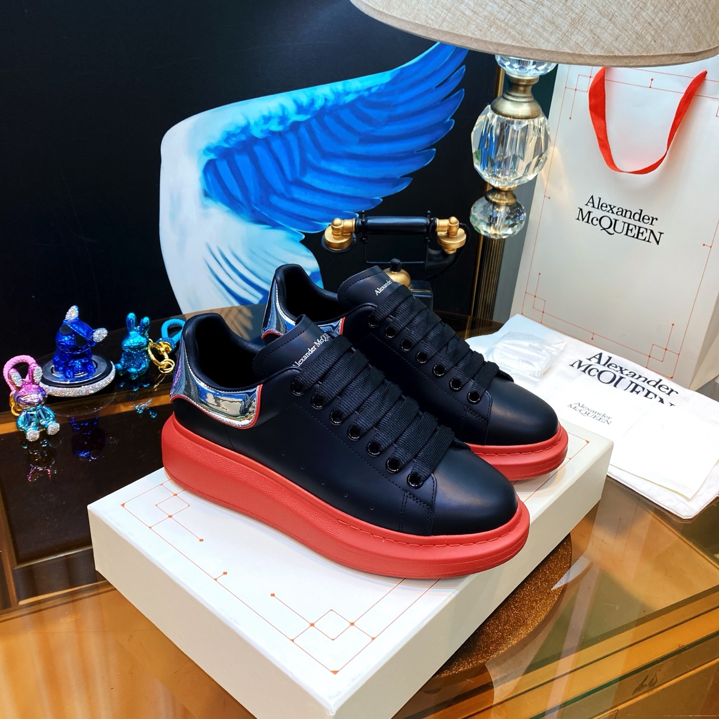 McQueen Sneaker Black Red
