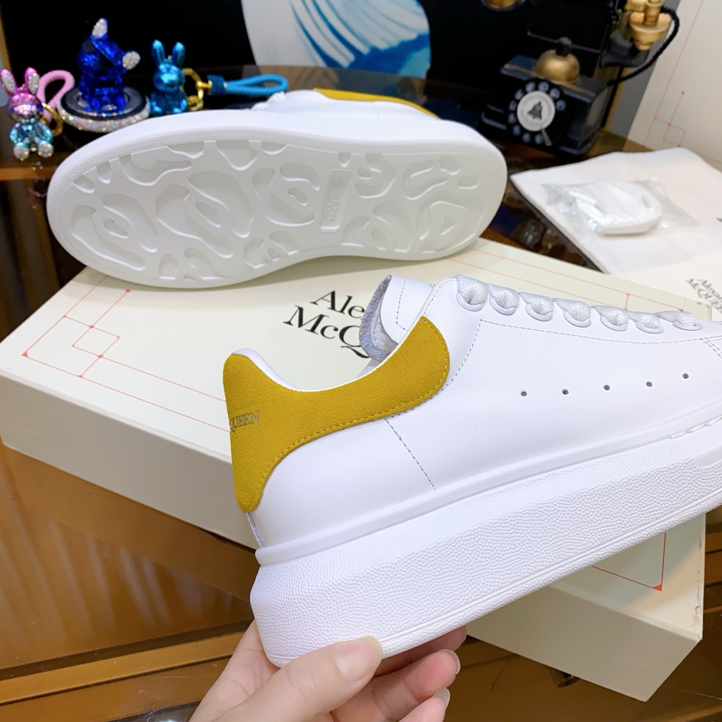 McQueen Oversole White Yellow