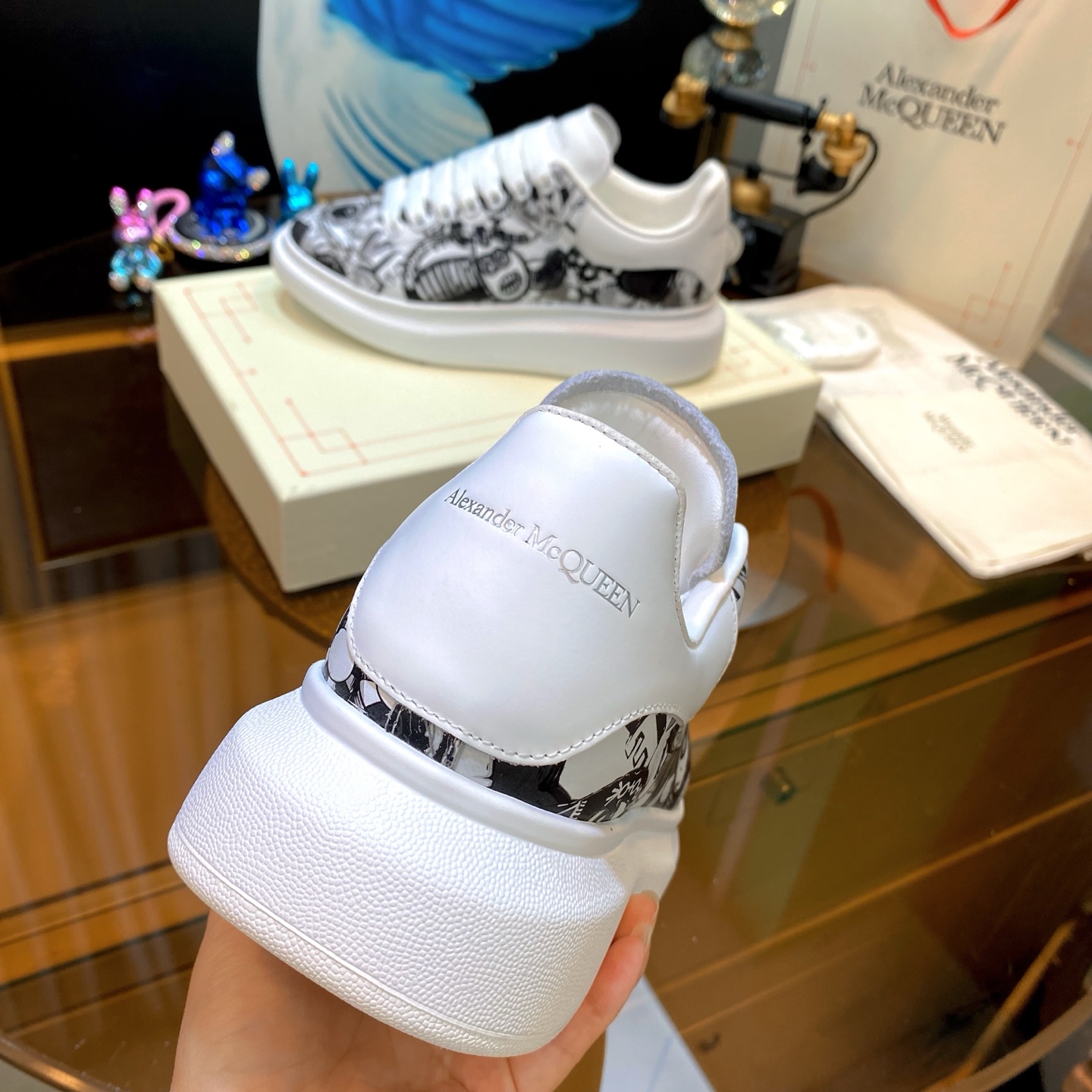 McQueen Graphic Sneakers White