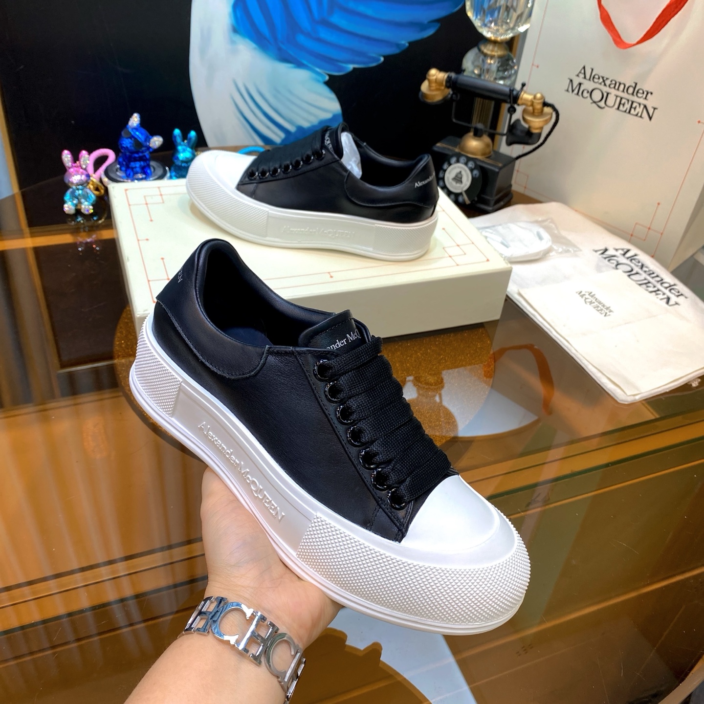 McQueen Air Sole Sneaker Black