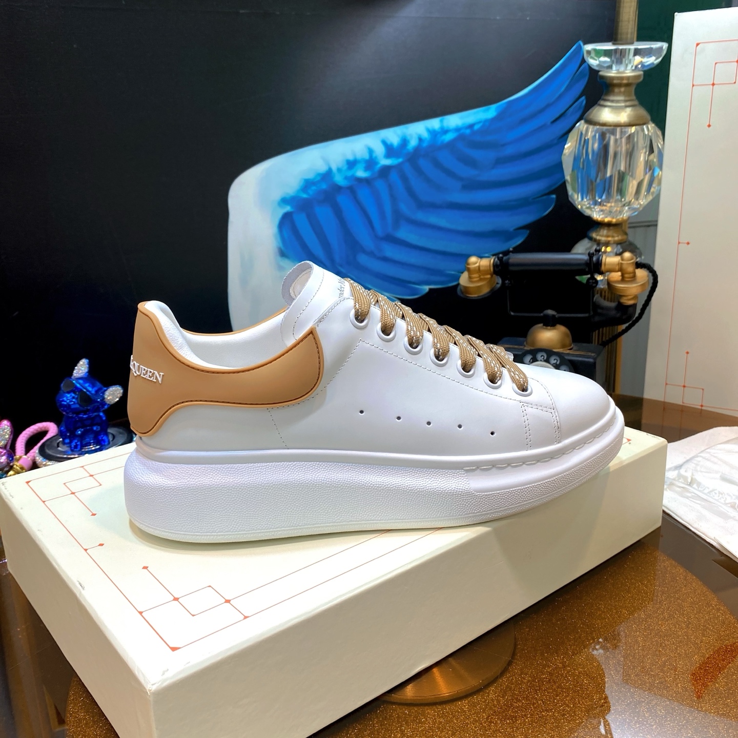 McQueen Sneaker White Tan