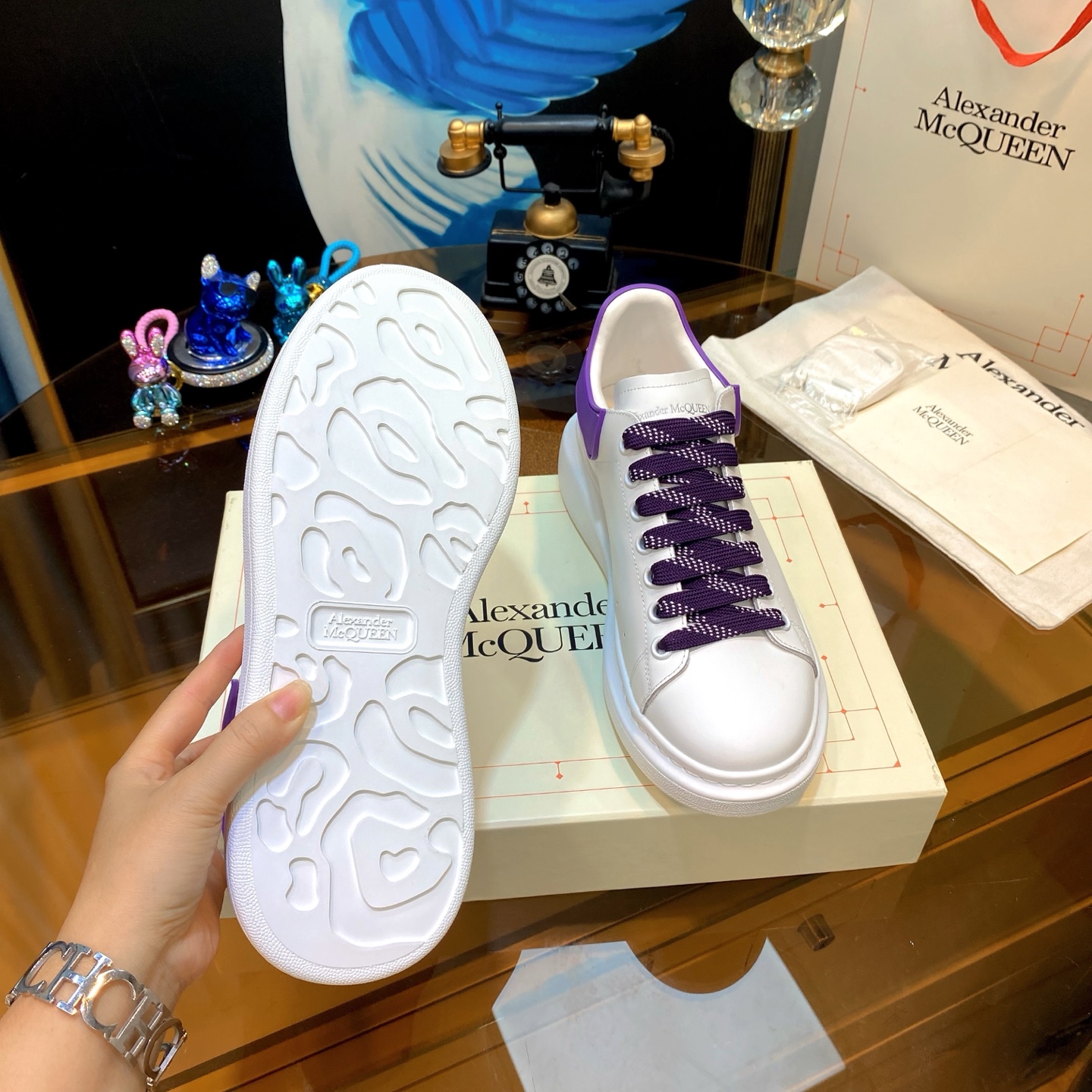 McQueen Sneaker White Purple
