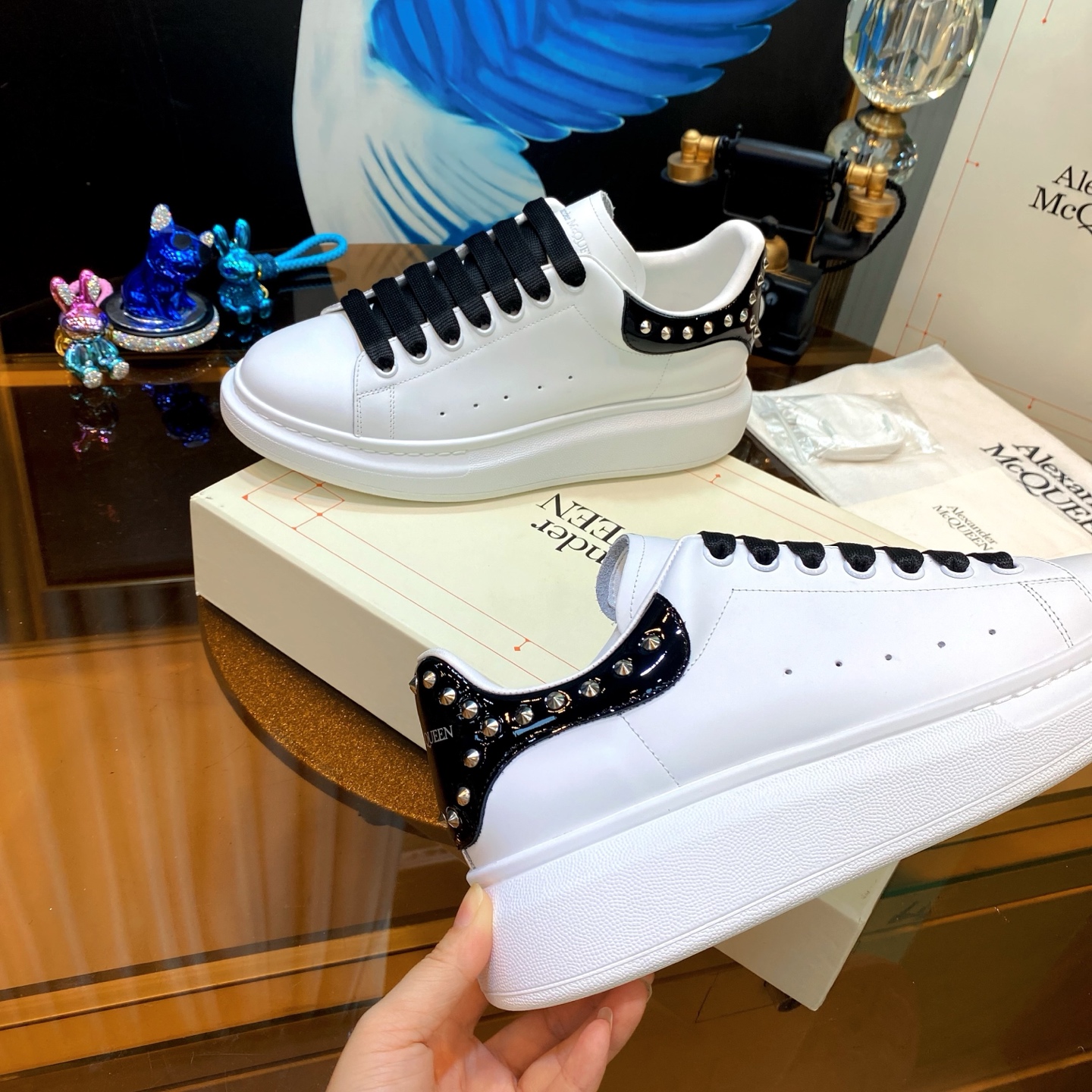 McQueen Stud Sneakers White