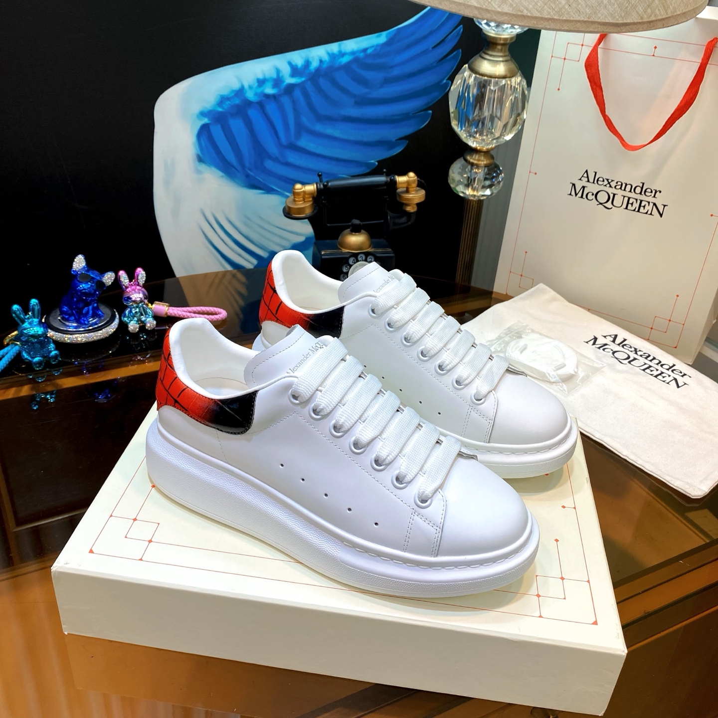 McQueen Sneakers White Red