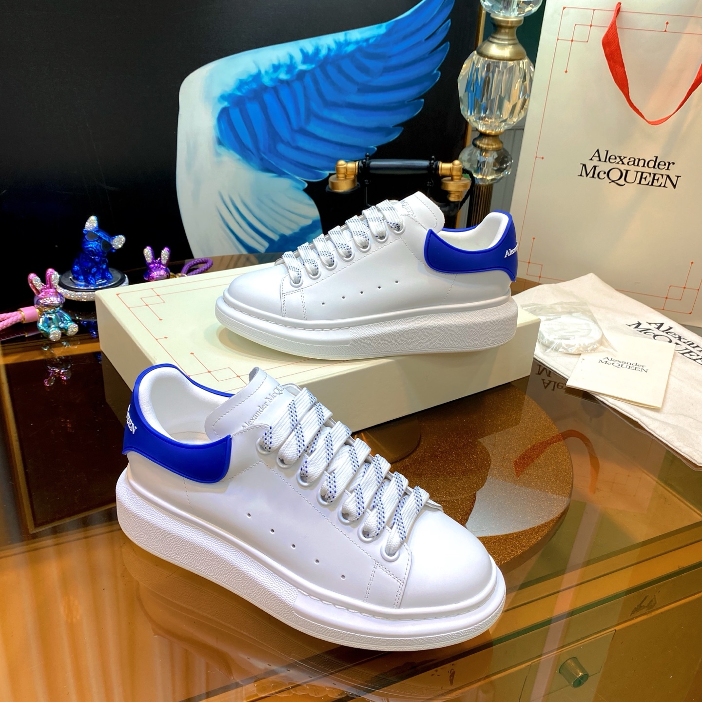 McQueen Low Sneaker White Blue