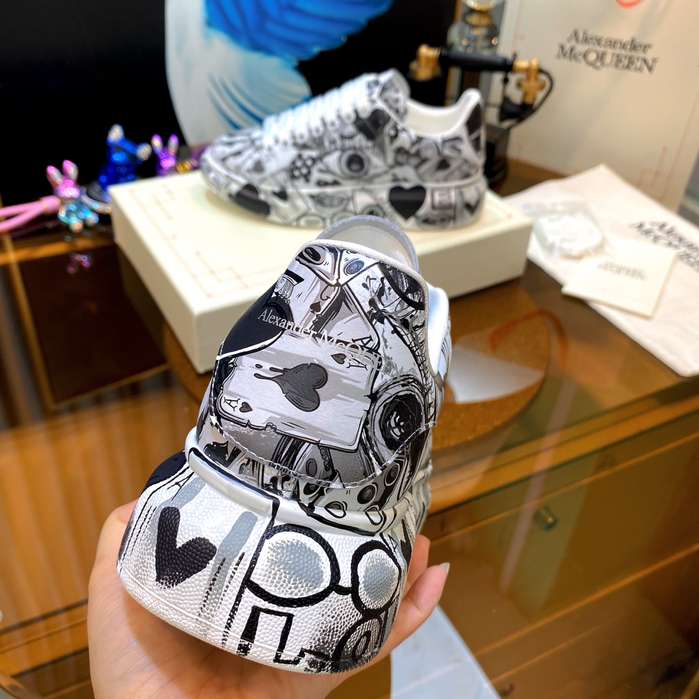McQueen Art Sneakers B/W