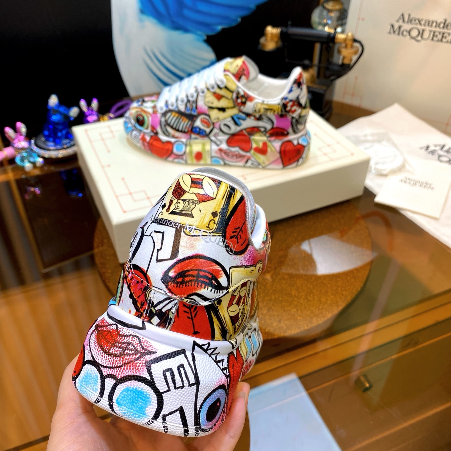 McQueen Graffiti Shoes Multi