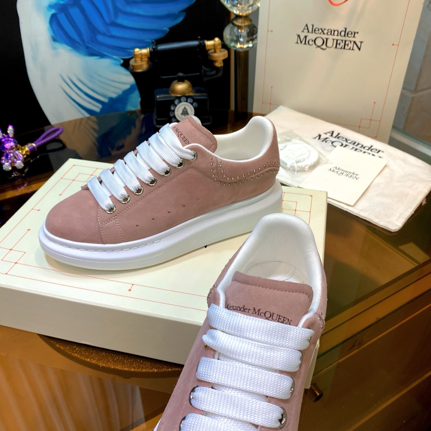 McQueen Stud Sneakers Pink