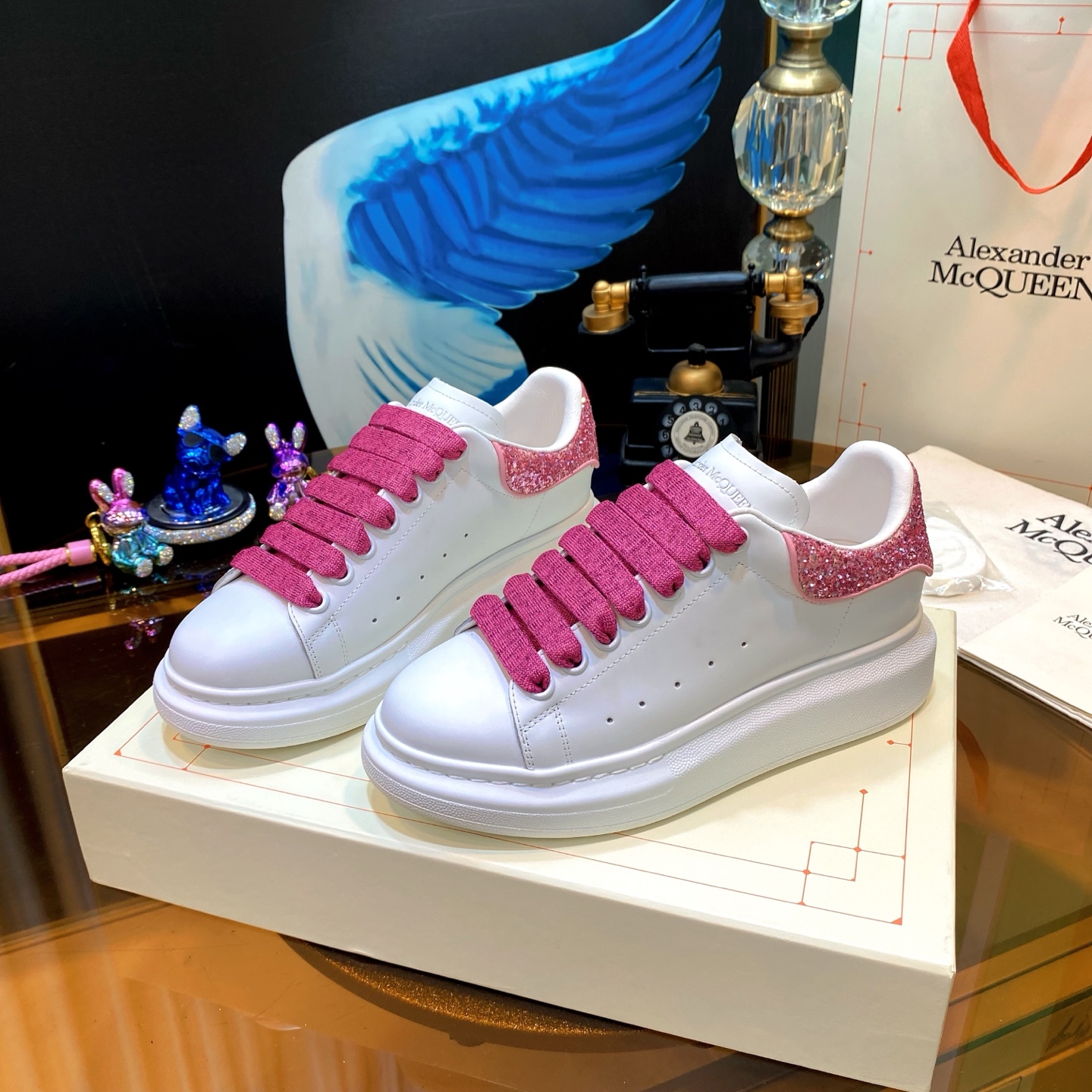 McQueen Glitter Sneakers Pink