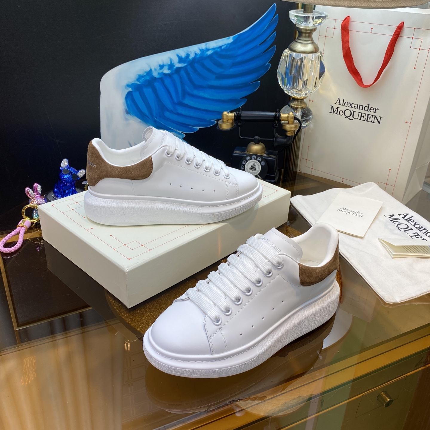 McQueen Sneakers White Brown