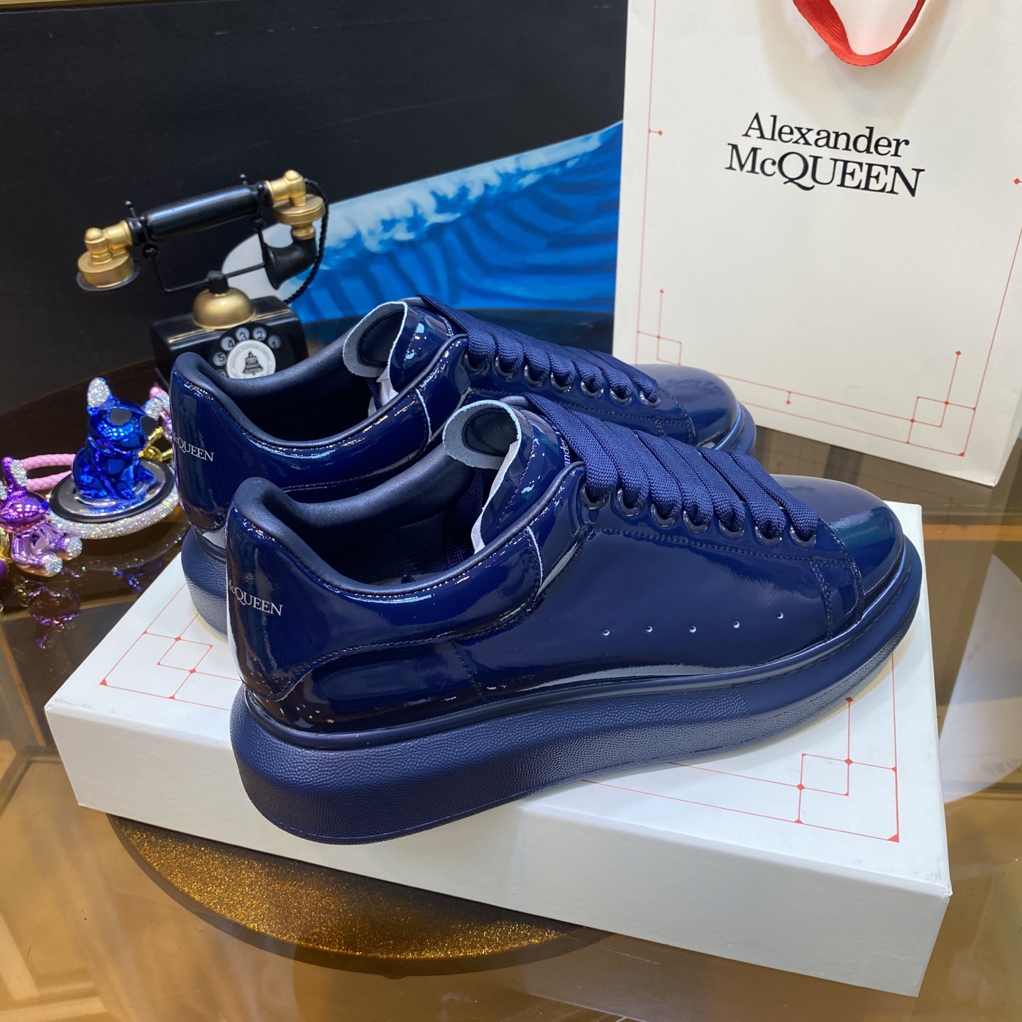 Alexander McQueen Patent Blue