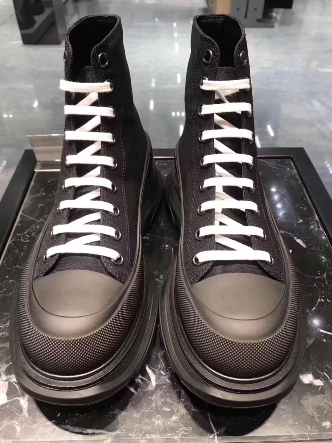 McQueen Tread Boots Black
