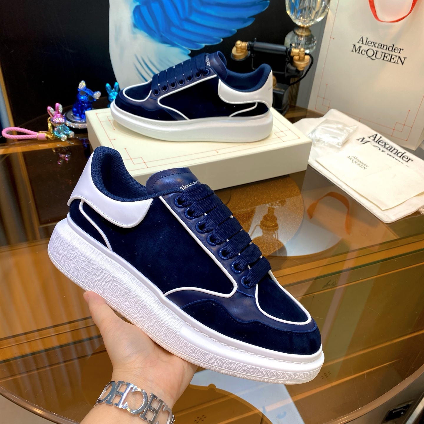 Alexander McQueen Navy Shoes