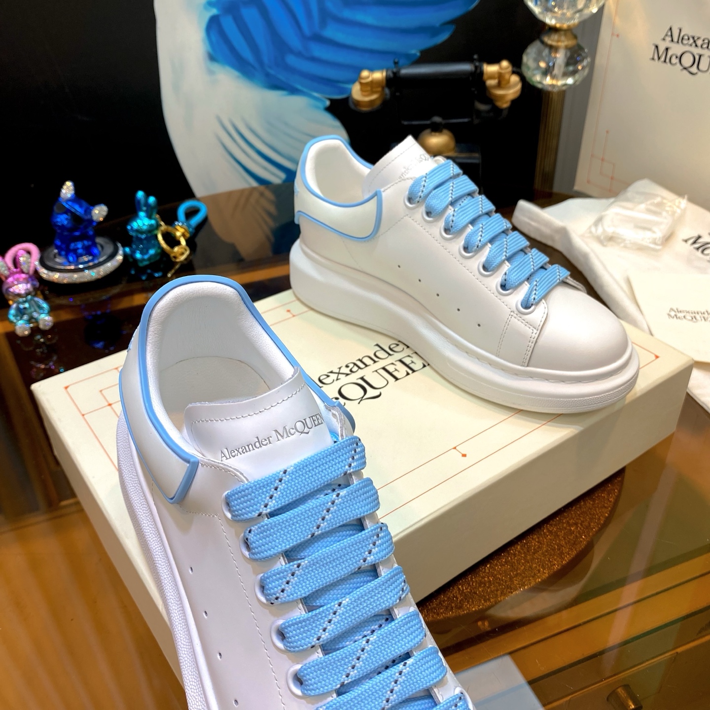 McQueen Sneakers White Blue