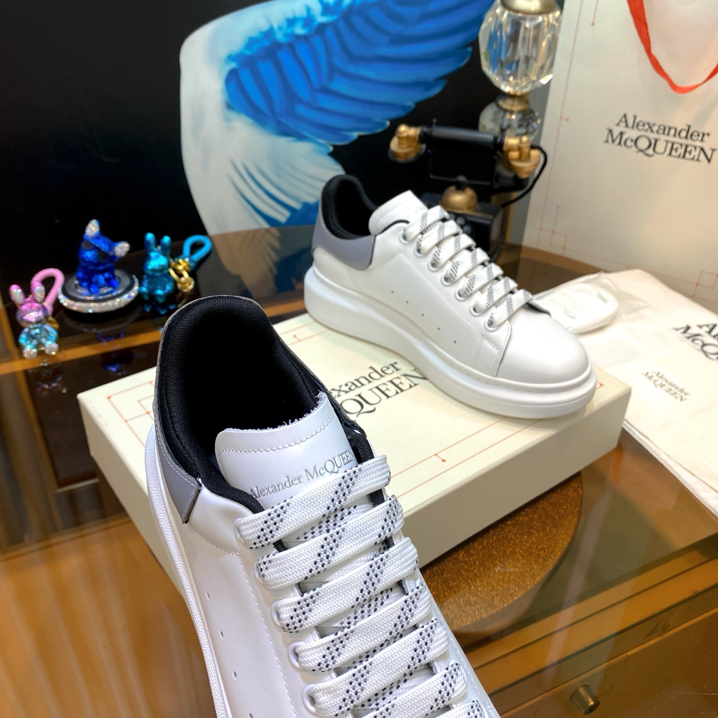 McQueen Leather Sneaker White