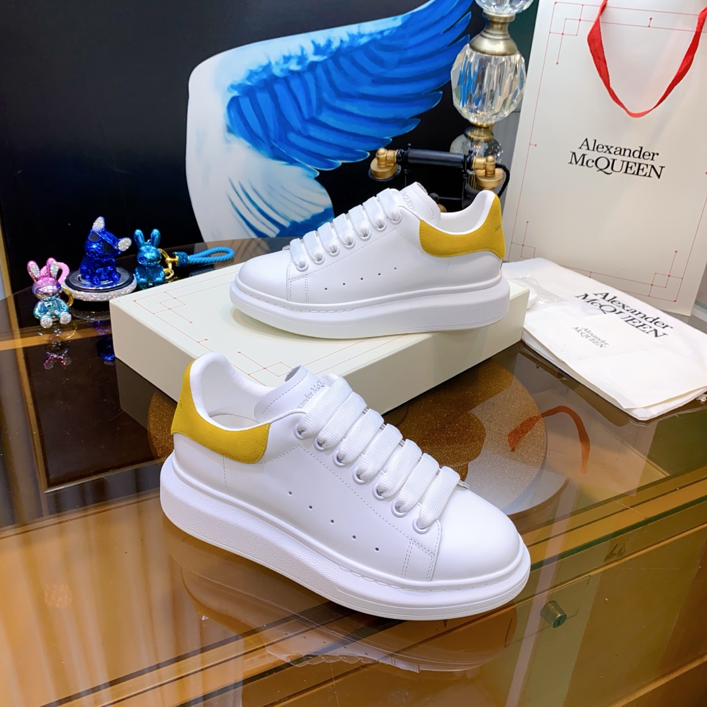 McQueen Oversole White Yellow