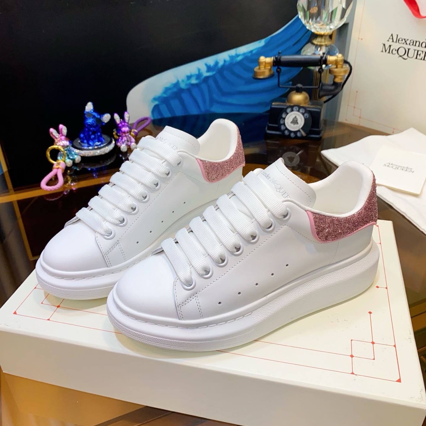 McQueen Sneakers White Pink