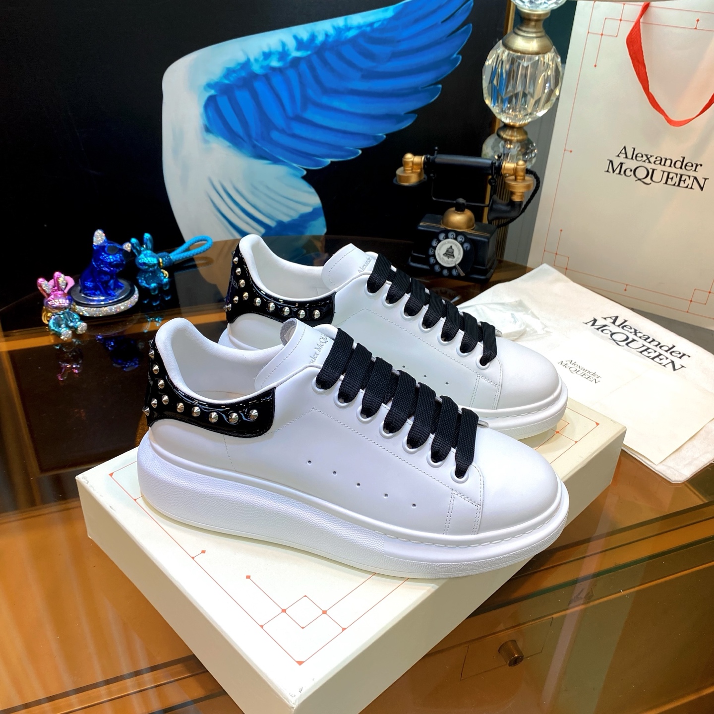 McQueen Stud Sneakers White