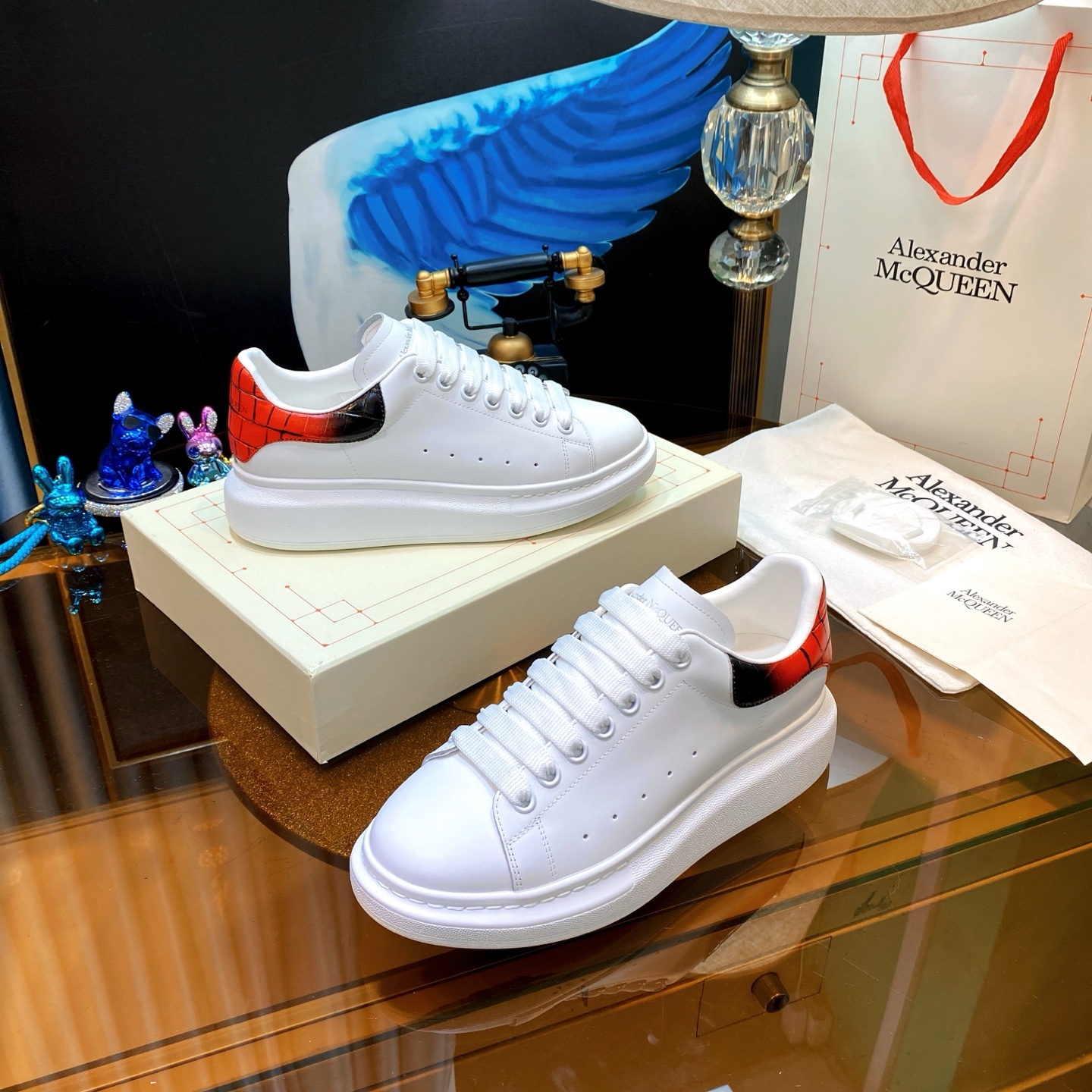 McQueen Sneakers White Red