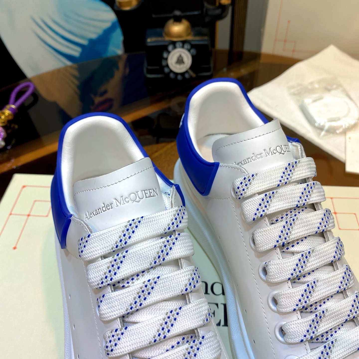 McQueen Low Sneaker White Blue
