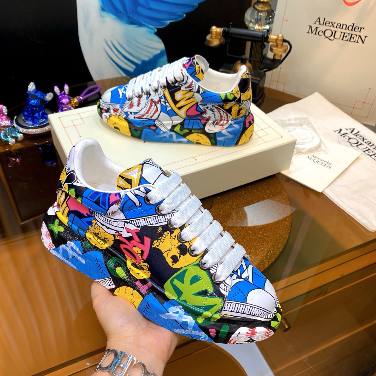 McQueen Graffiti Shoes Multi