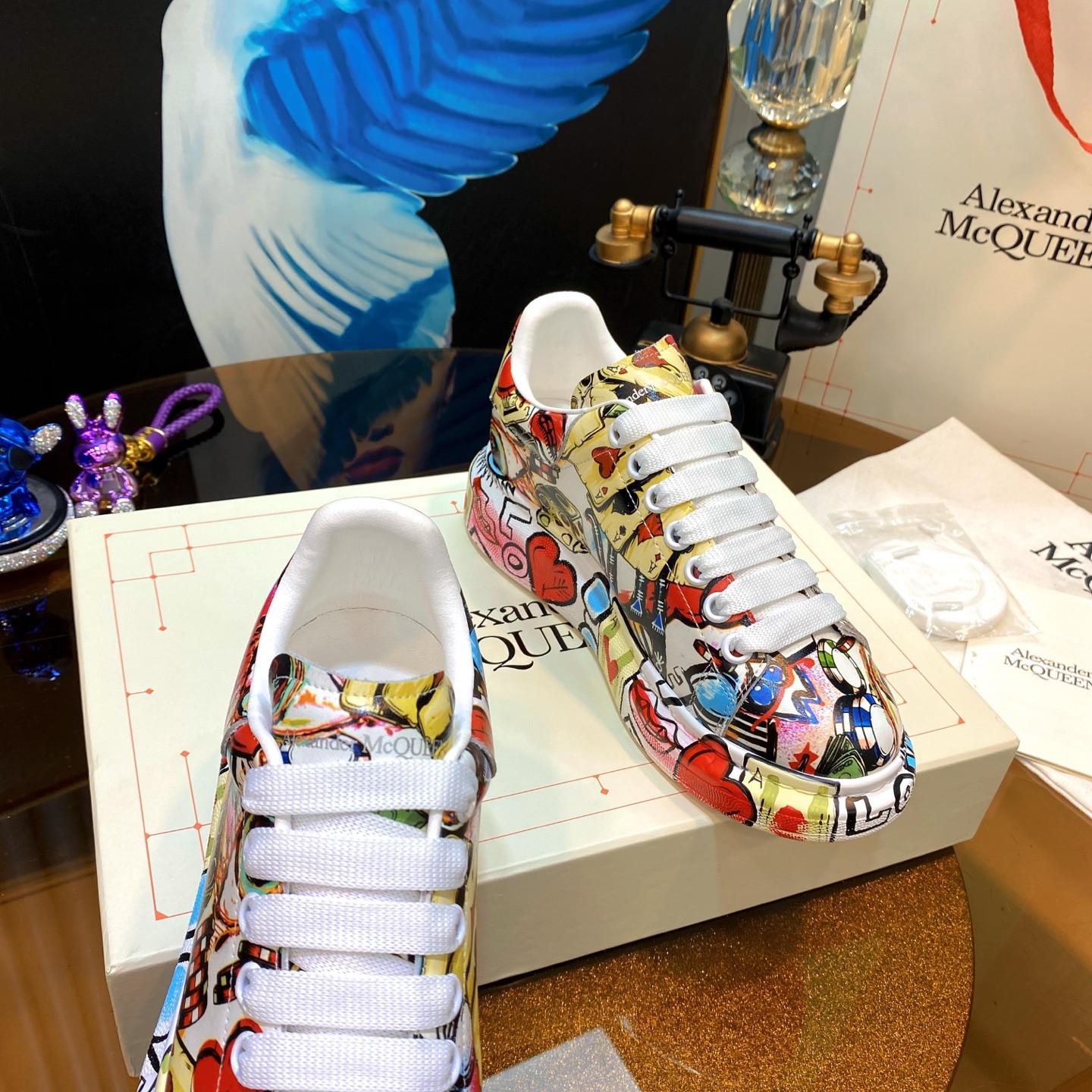 McQueen Graffiti Shoes Multi