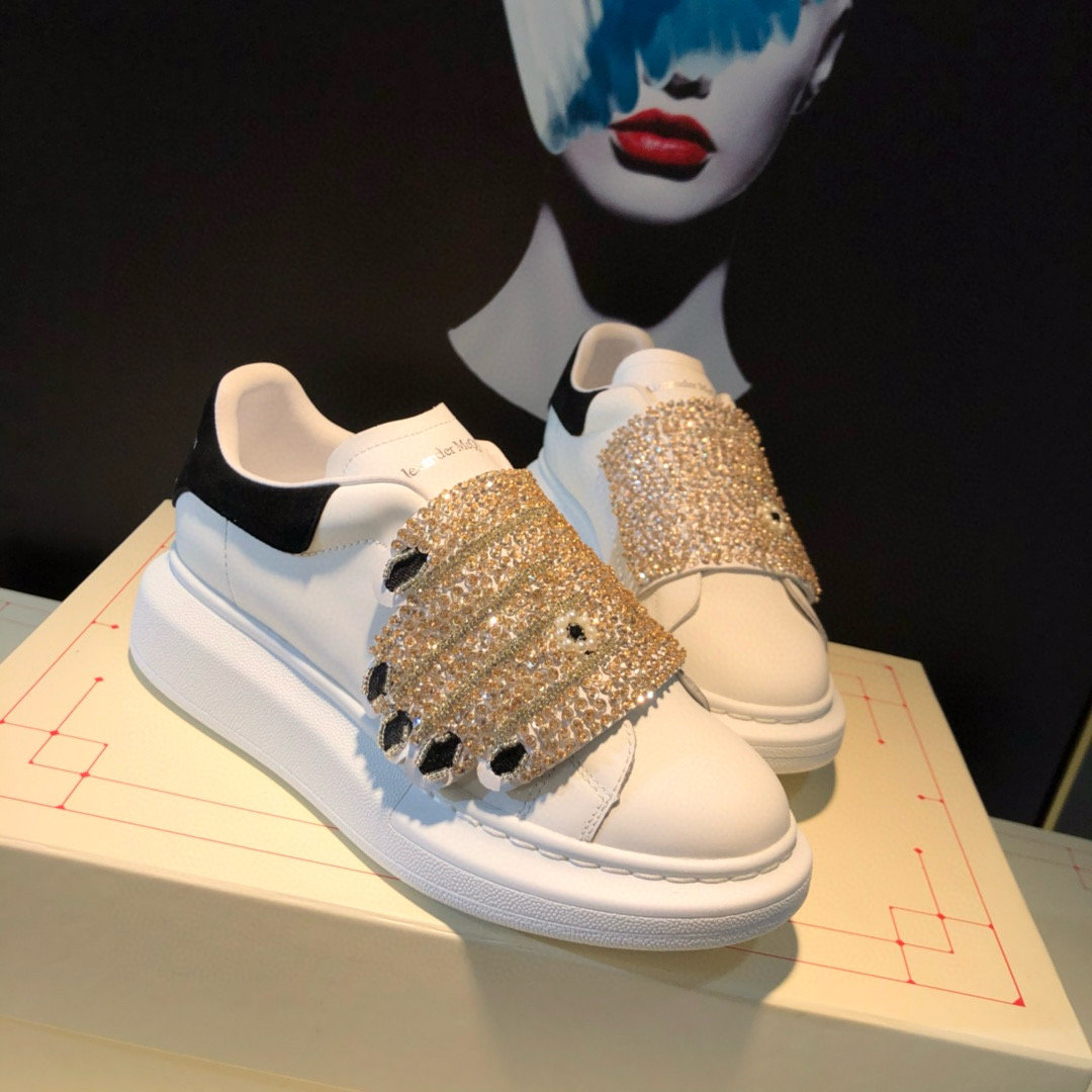 McQueen Crystal Sneakers White