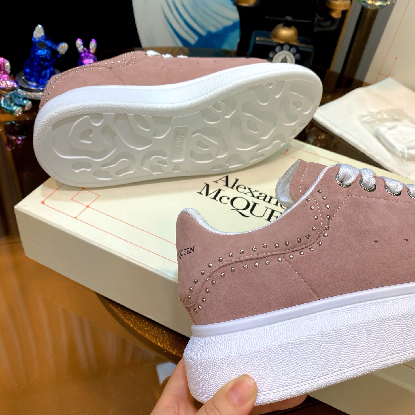 McQueen Stud Sneakers Pink