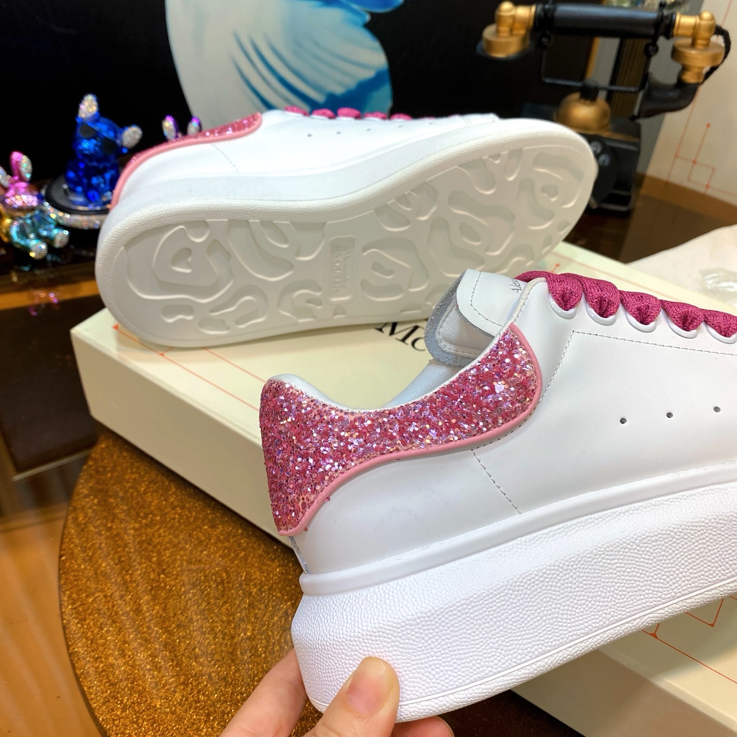 McQueen Glitter Sneakers Pink