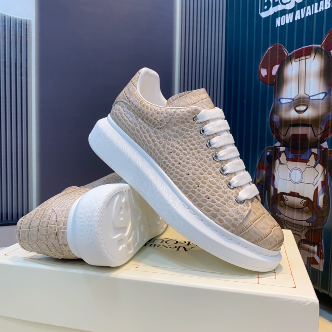 McQueen Croc Sneaker Beige