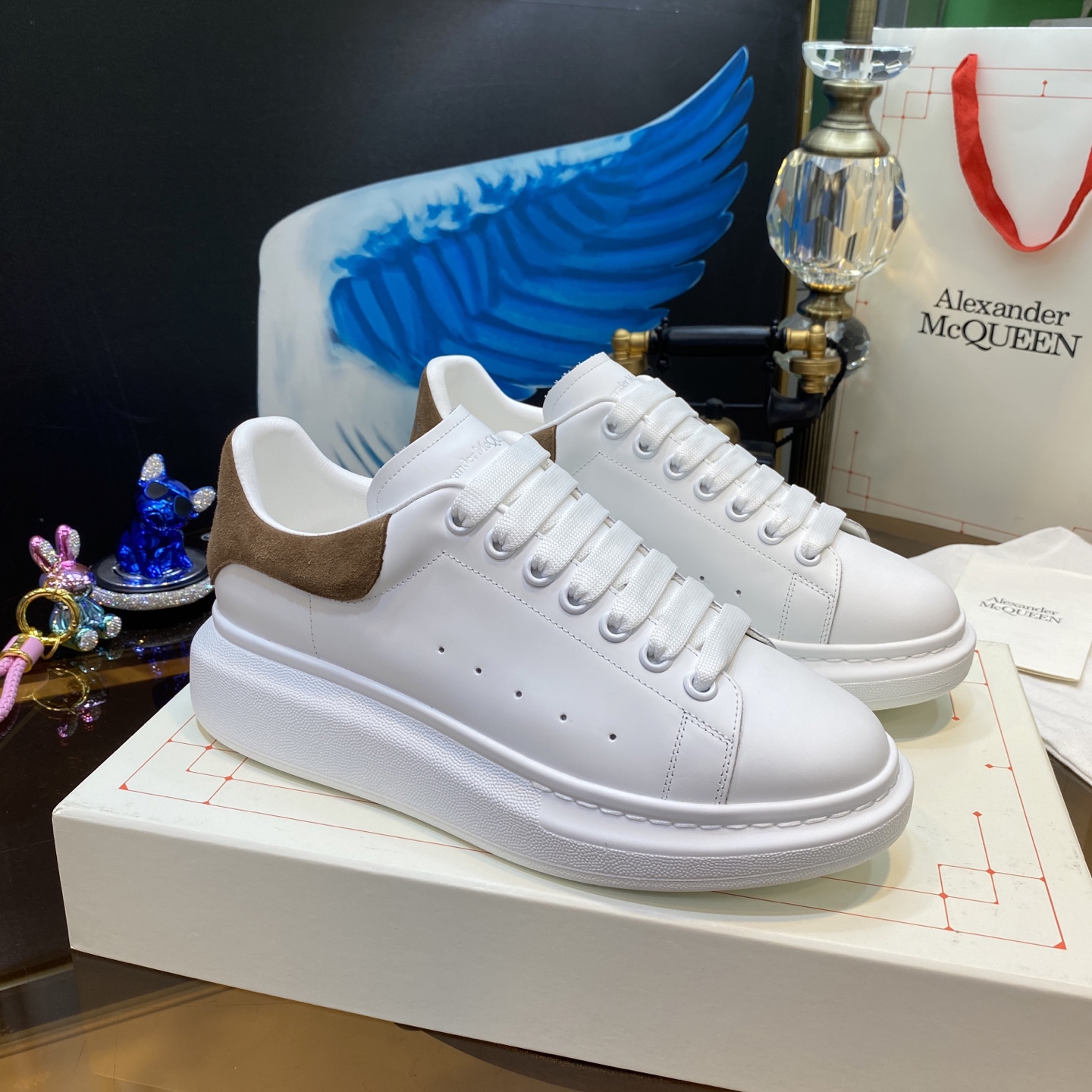 McQueen Sneakers White Brown