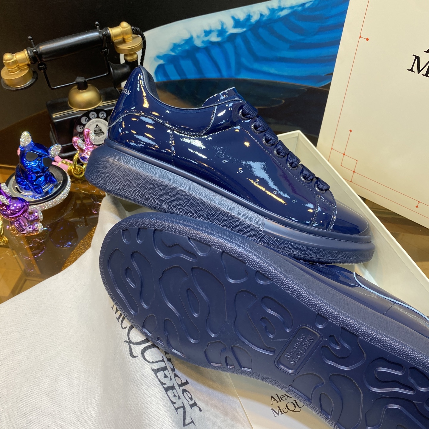 Alexander McQueen Patent Blue