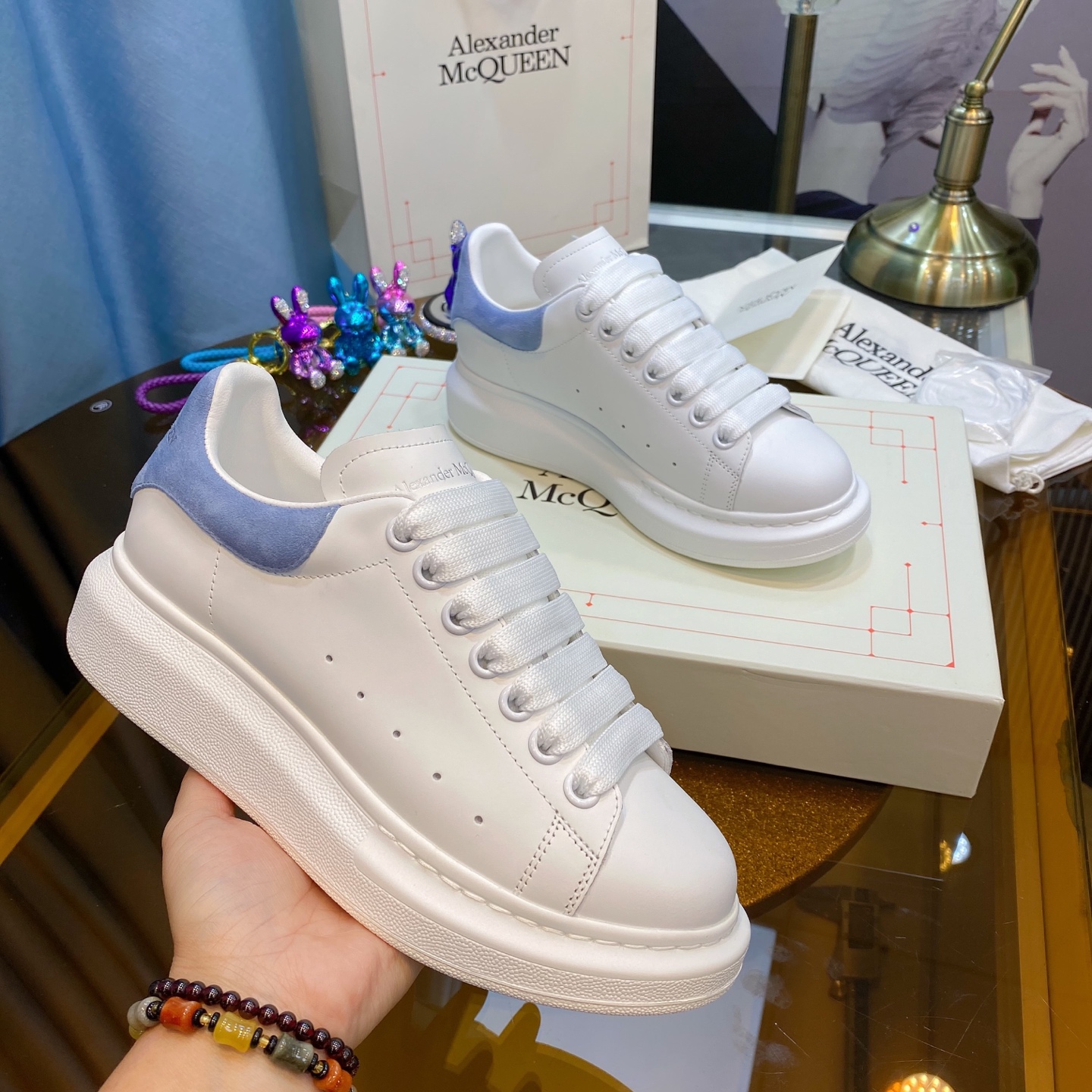 McQueen Sneaker White Blue