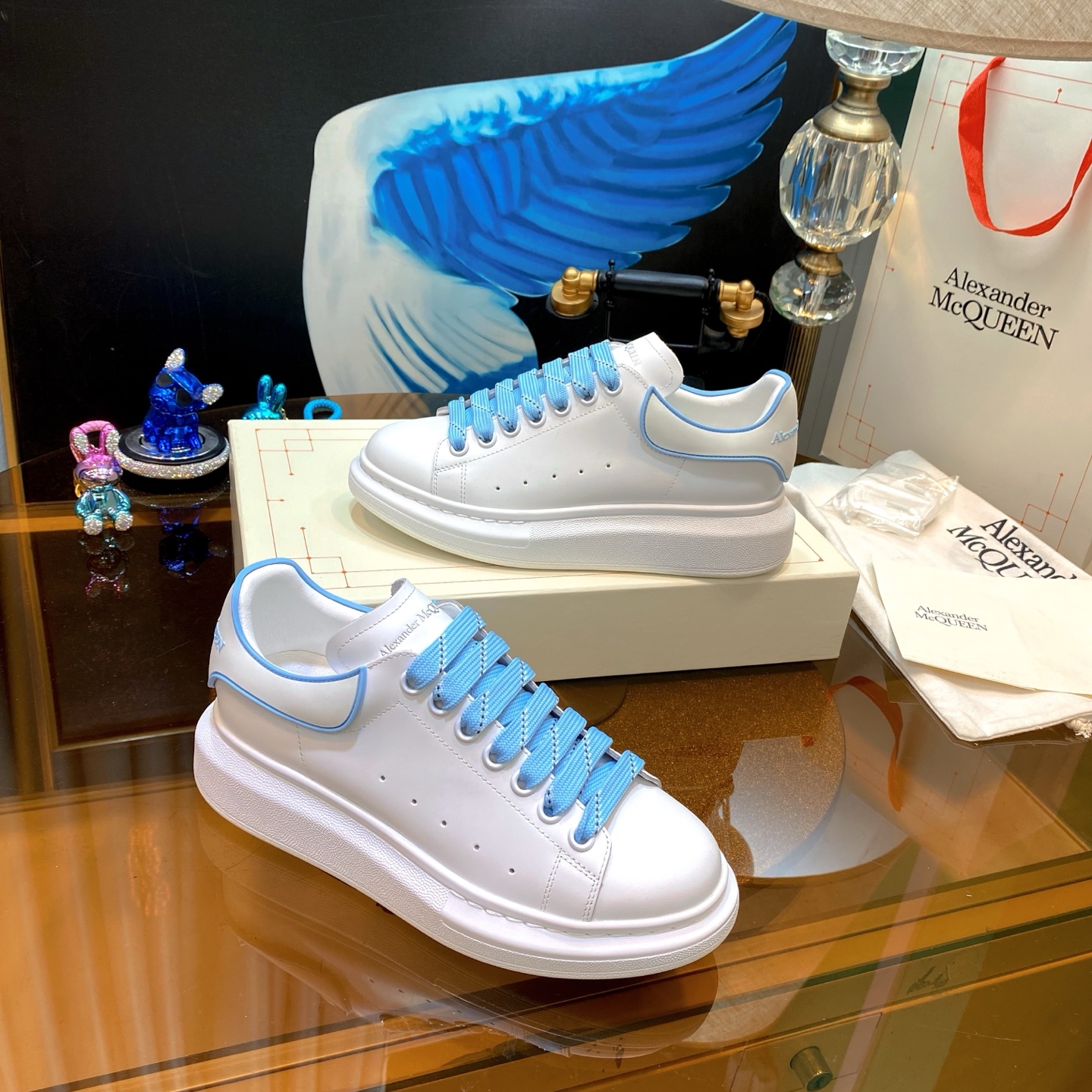 McQueen Sneakers White Blue
