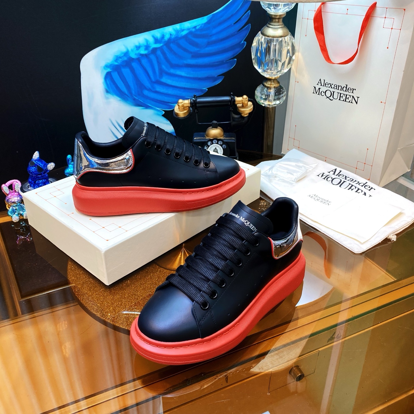 McQueen Sneaker Black Red