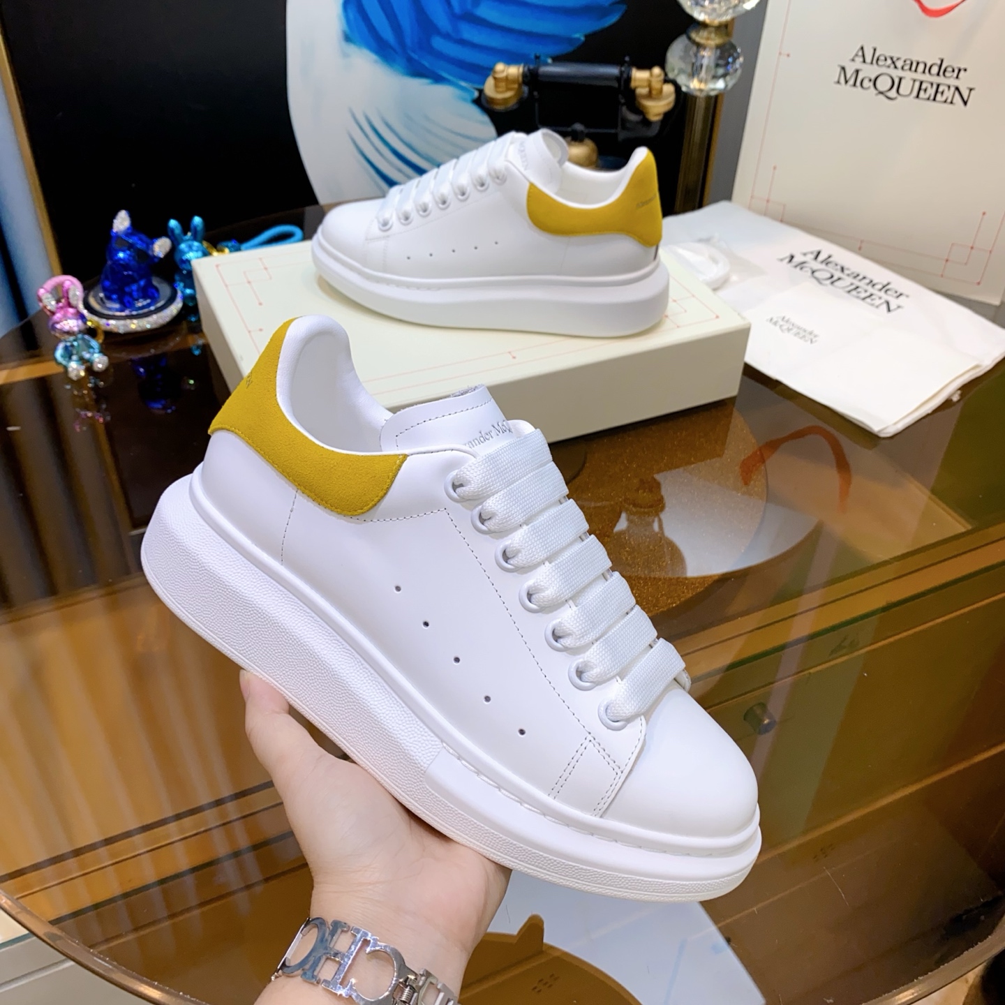 McQueen Oversole White Yellow