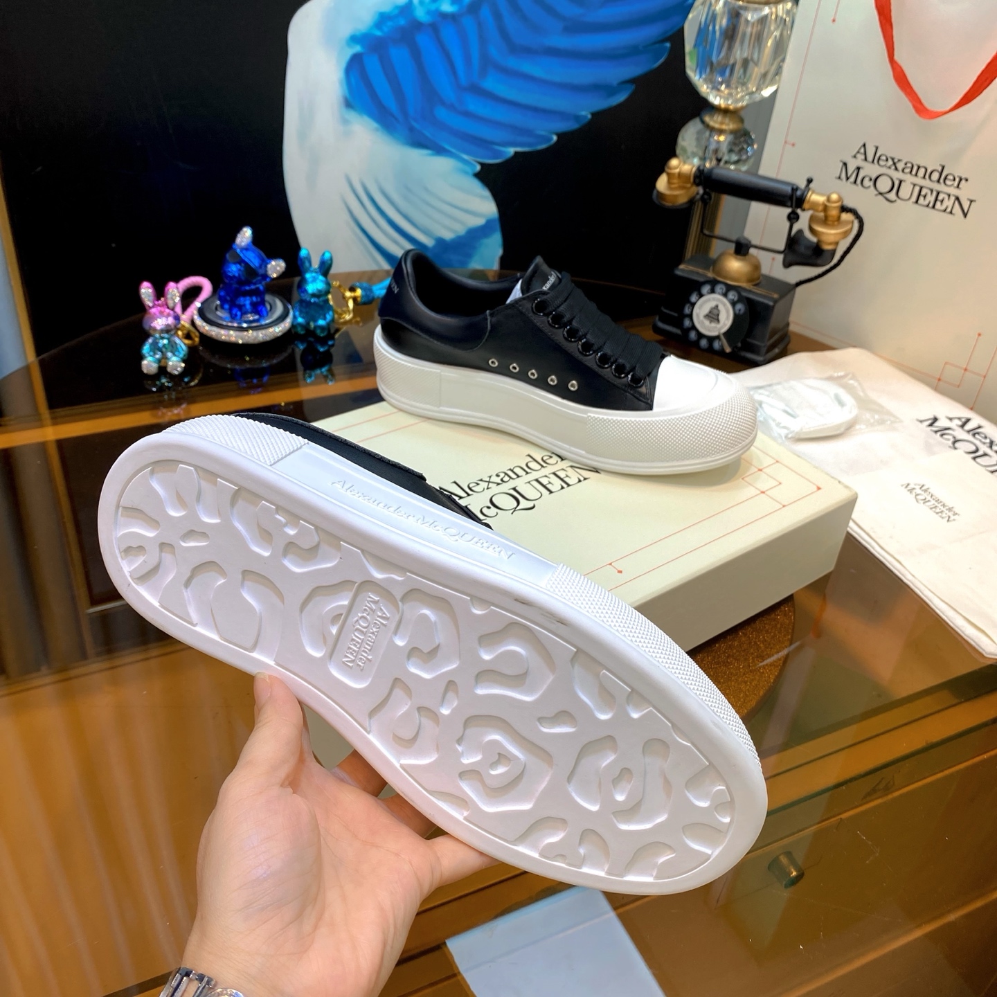 McQueen Air Sole Sneaker Black