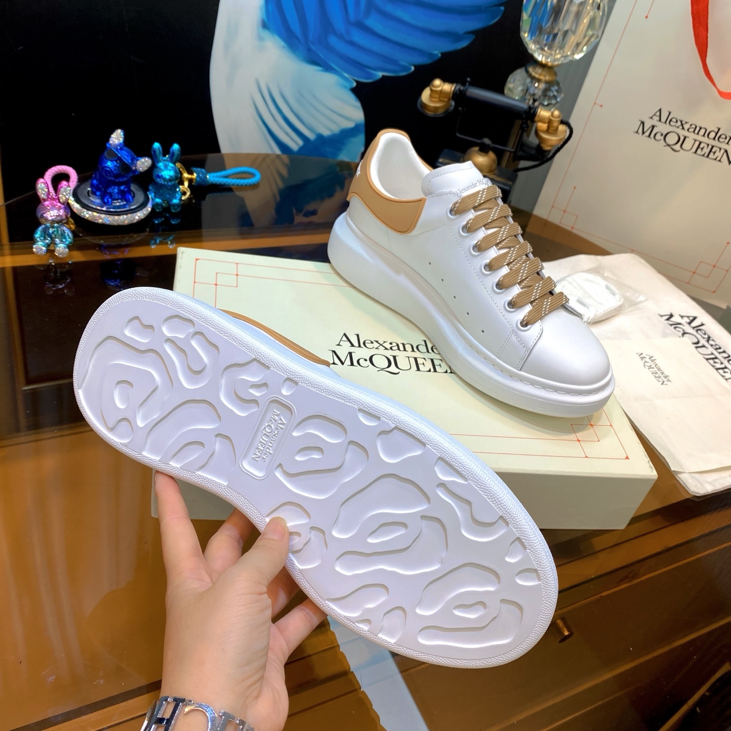McQueen Sneaker White Tan